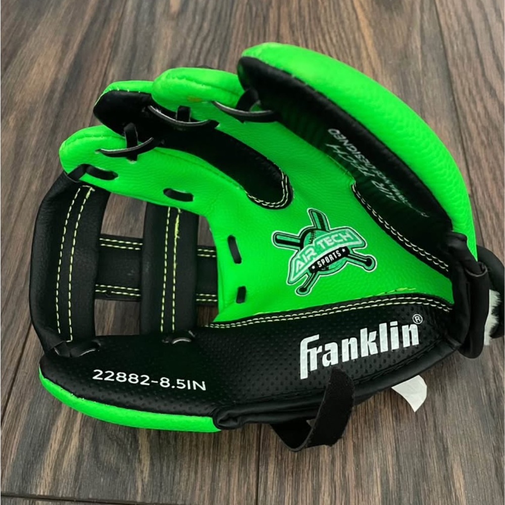 Franklin Kids Baseball Glove - Green and Black